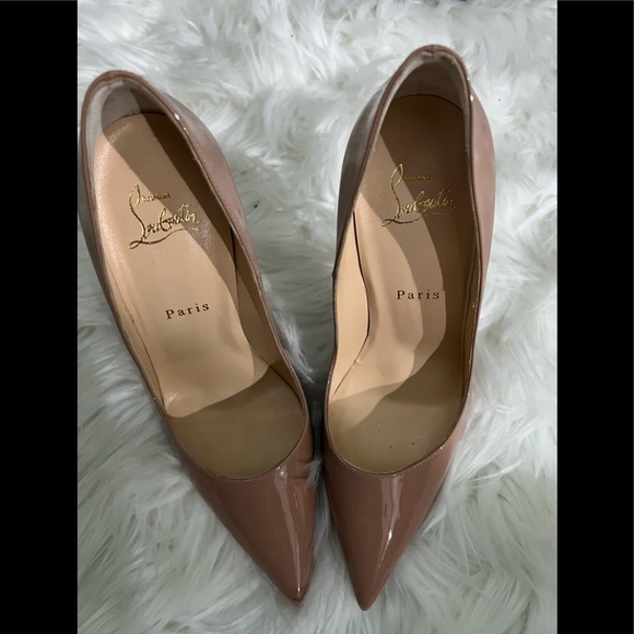 Christian Louboutin SO KATE 120MM Nude Patent Pump Heels - Picture 6 of 16